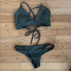 Moss green bikini ✨